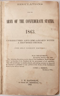 Lot 292 - Eight Confederate imprints and a Union autograph album from South Carolina in 1863