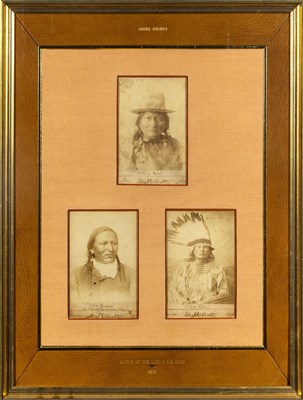 Lot 330 - Cabinet cards of Sioux Chiefs from the Battle of the Little Bighorn