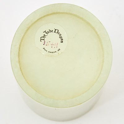 Lot 38 - A Chinese Diminutive Jade Brush Pot