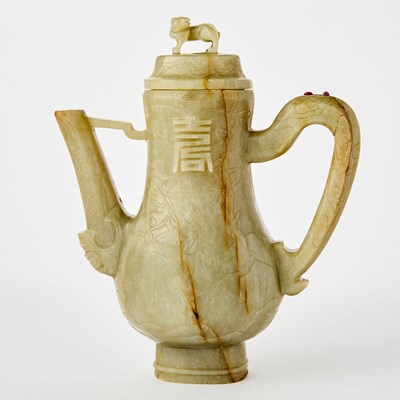 Lot 485 - A Chinese Jade Ewer