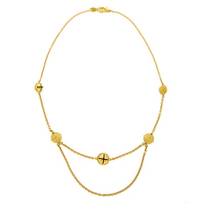 Lot 2017 - Paul Morelli Gold 'Meditation Bells' Necklace