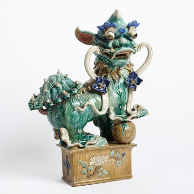 Lot 149 - A Chinese Tilework Figure of a Fu Lion