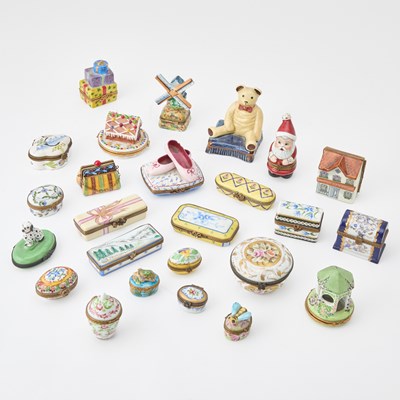 Lot 3330 - Group of French Porcelain Boxes