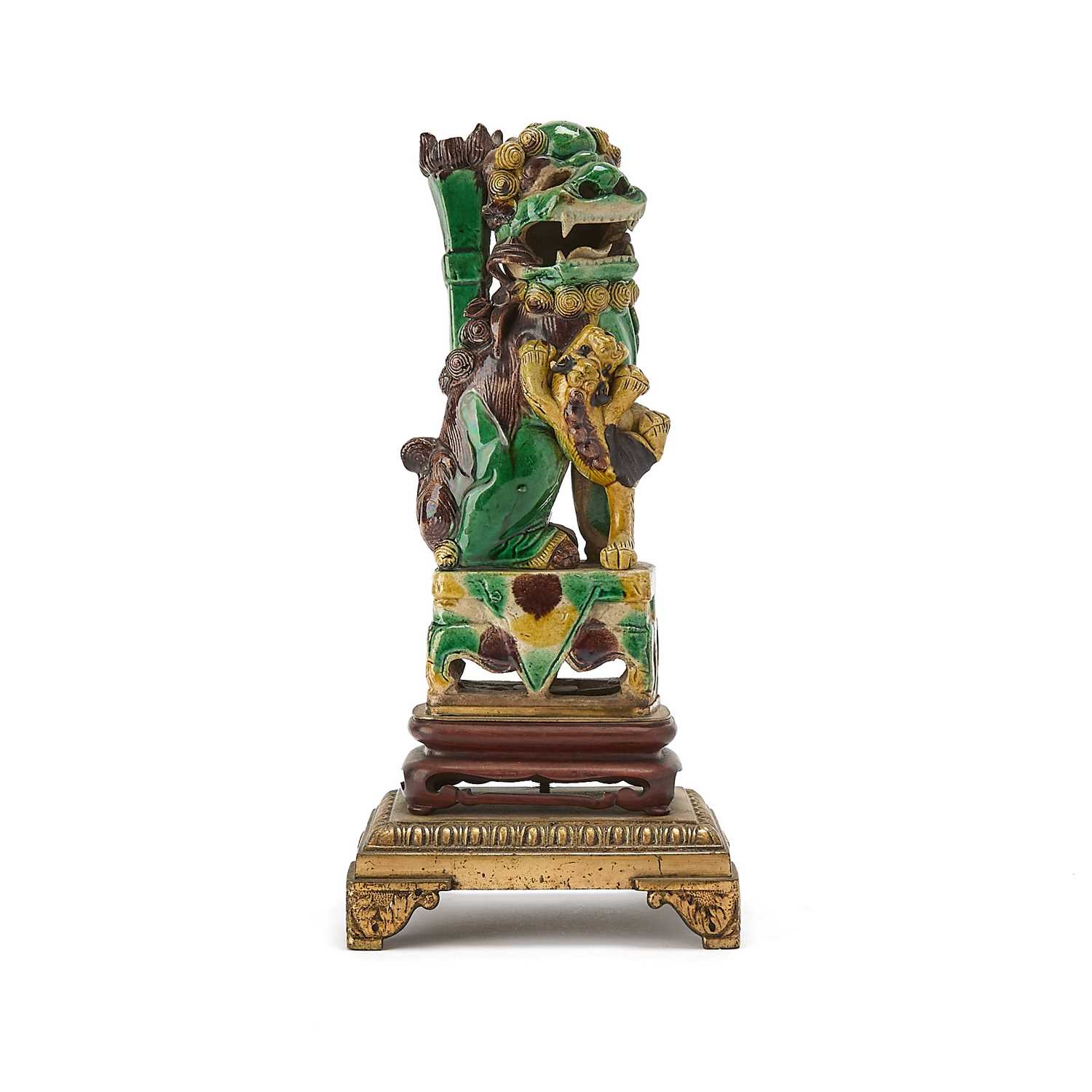 Lot 134 - Chinese Sancai Glazed Porcelain Fu Lion