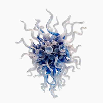 Lot 408 - Dale Chihuly Raphael Blue Blown Glass Wall Sconce