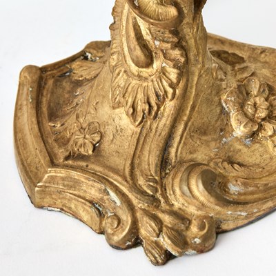 Lot 169 - Pair of Louis XV Style Gilt-Bronze Candelabra Lamps