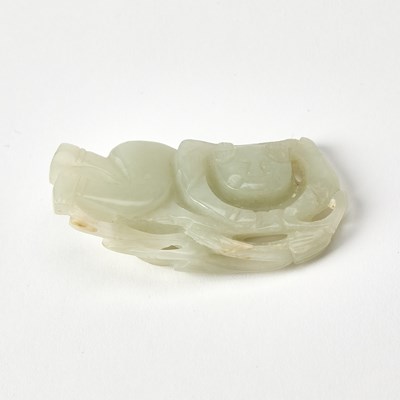 Lot 47 - A Chinese White Jade Figural Carving