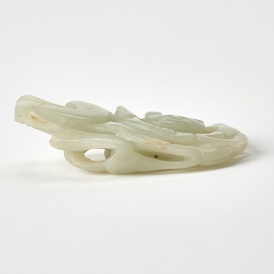 Lot 47 - A Chinese White Jade Figural Carving