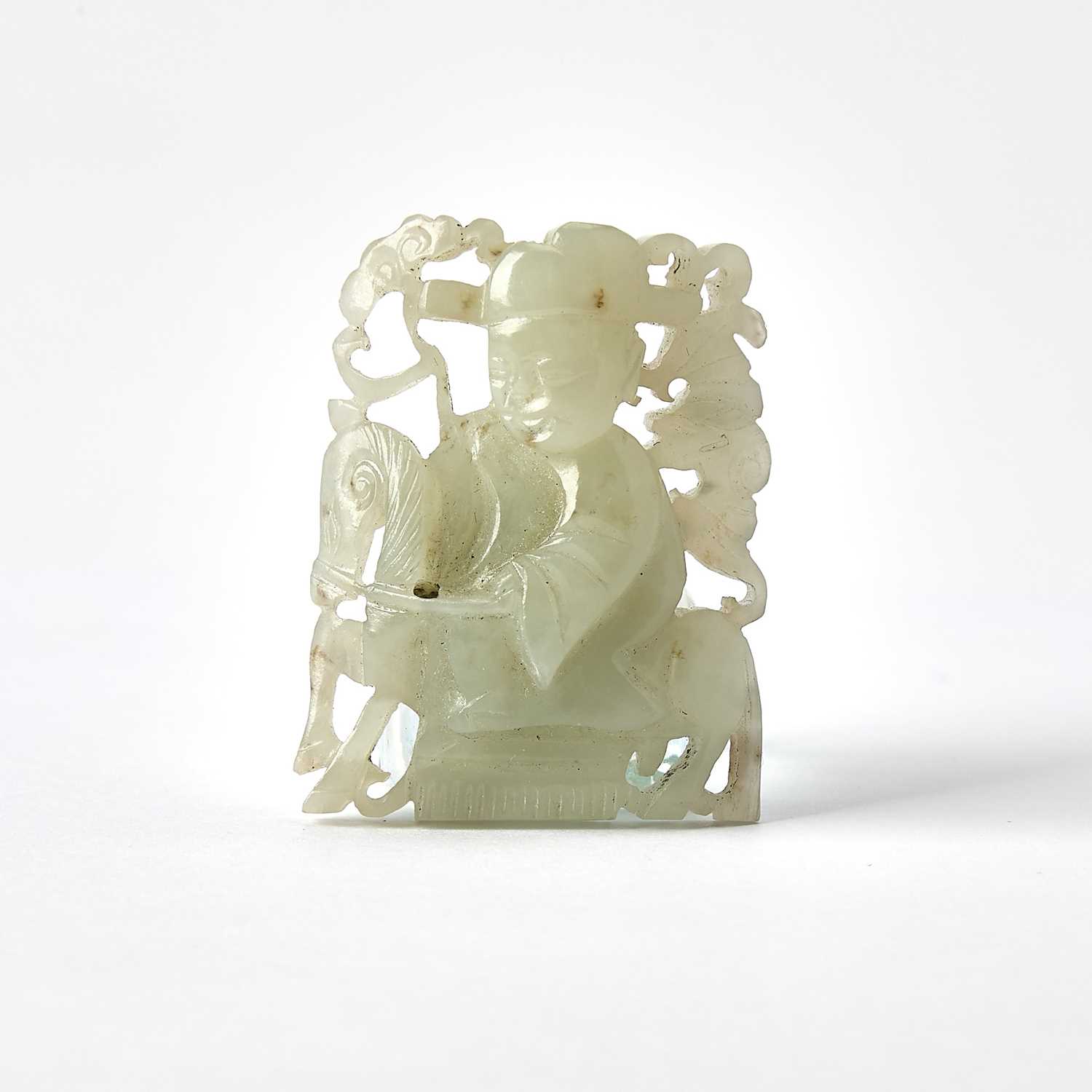 Lot 42 - A Chinese White Jade Carving