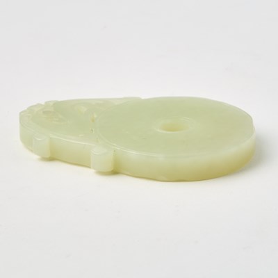 Lot 50 - A Chinese White Jade Pendant