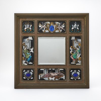 Lot 603 - Limoges Enamel Table Mirror