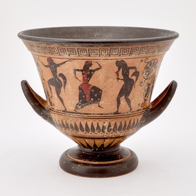 Lot 194 - Greek Attic Style Pottery Black Figure Krater After the Antique
