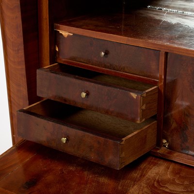 Lot 170 - Louis Philippe Mahogany Marble Top Secretaire à Abattant