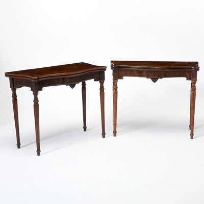Lot 147 - Pair of George III Mahogany Game Tables