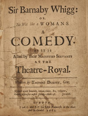 Lot 181 - A Restoration Comedy owned by Douglas Fairbanks Jr. and H. Buxton Forman