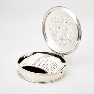 Lot 119 - Edward VII Silver Plated Seal Box