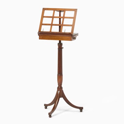 Lot 393 - Regency Fruitwood Inlaid Mahogany Music Stand