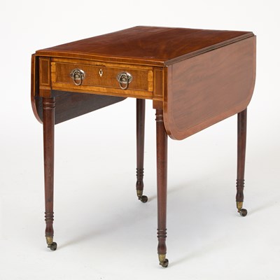 Lot 435 - George III Satinwood Inlaid Mahogany Pembroke Table