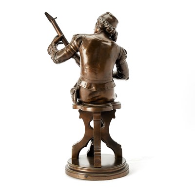 Lot 189 - Patinated Bronze Figure Entitled "Oysel le Troubadour"