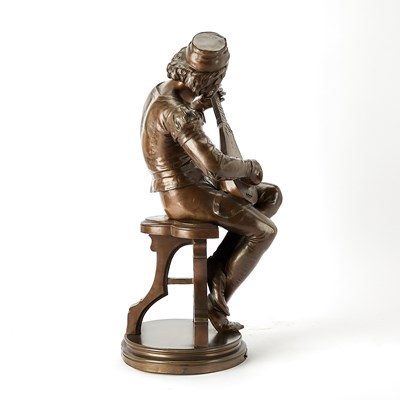 Lot 189 - Patinated Bronze Figure Entitled "Oysel le Troubadour"