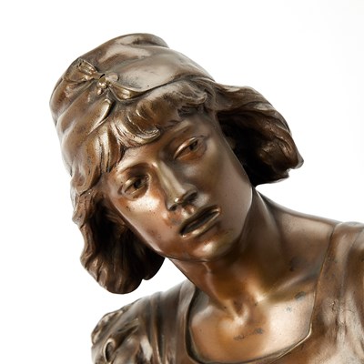 Lot 189 - Patinated Bronze Figure Entitled "Oysel le Troubadour"