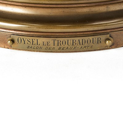 Lot 189 - Patinated Bronze Figure Entitled "Oysel le Troubadour"