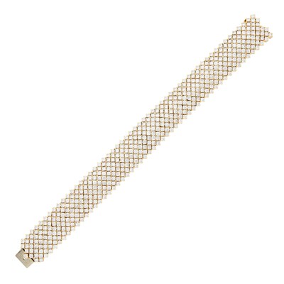 Lot 251 - Gold and Diamond Bracelet