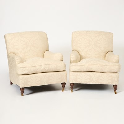 Lot 341 - Pair of Upholstered Club Chairs