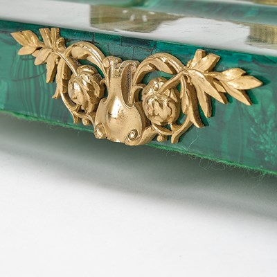 Lot 192 - Malachite and Gilt Bronze Inkstand