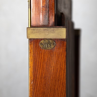 Lot 619 - Russian Imperial Brass-Inlaid Mahogany and Verre Églomisé Cheval Mirror