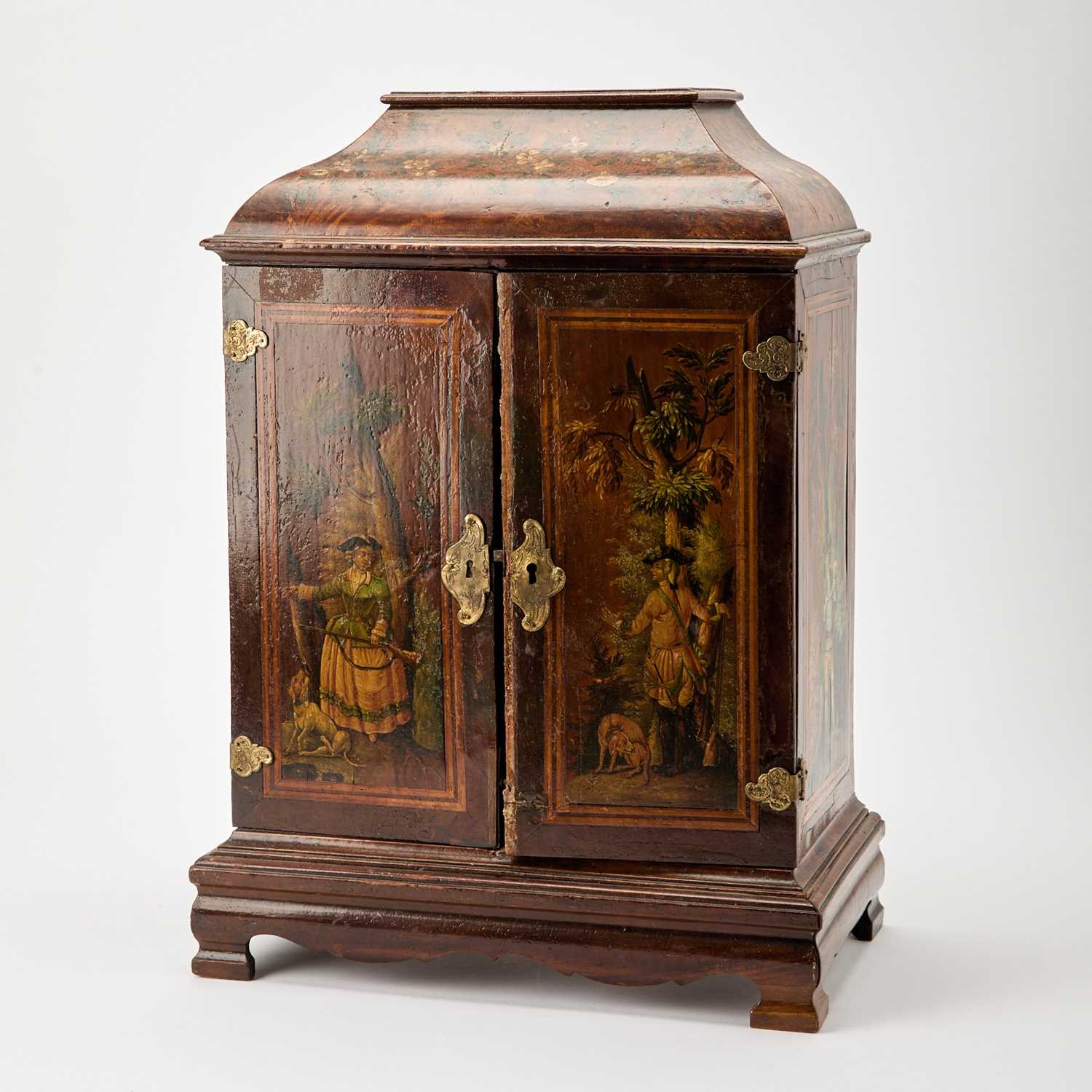 Lot 165 - North European Painted Maple Table Cabinet