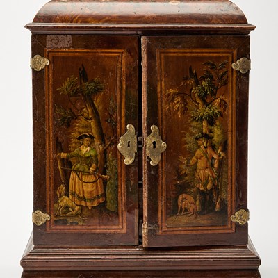 Lot 165 - North European Painted Maple Table Cabinet
