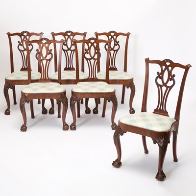 Lot 174 - Set of Six George III Style Mahogany Side Chairs