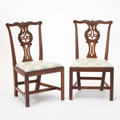 Lot 145 - Pair of George III Style Mahogany Side Chairs