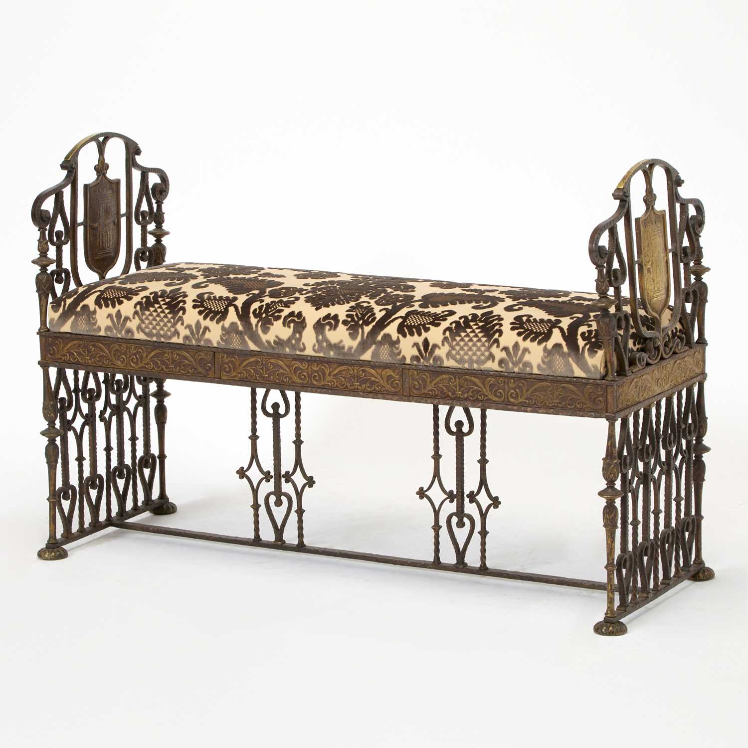 Lot 150 - Gilt Iron Hall Bench