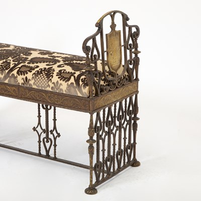 Lot 150 - Gilt Iron Hall Bench