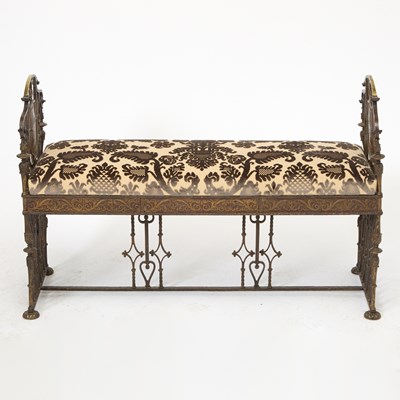 Lot 150 - Gilt Iron Hall Bench