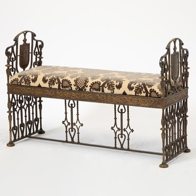 Lot 150 - Gilt Iron Hall Bench