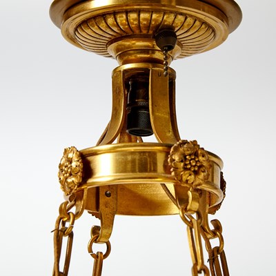 Lot 151 - French Victorian Gilt-Bronze Four Light Chandelier