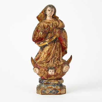 Lot 154 - Portuguese or Spanish Colonial Santo of Our Lady of the Immaculate Conception