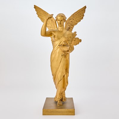 Lot 604 - French WWI Gilt-Bronze Figure of Peace, After RAYMOND LEON RIVOIRE