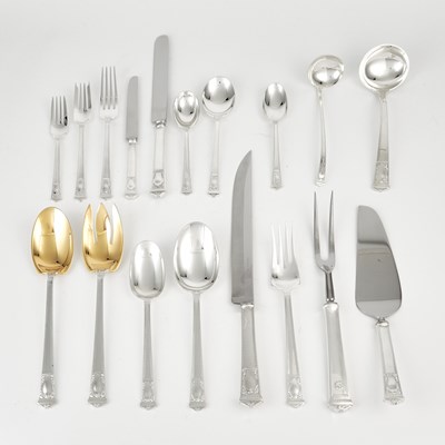 Lot 3011 - Tiffany & Co. Sterling Silver "San Lorenzo" Pattern Flatware Service