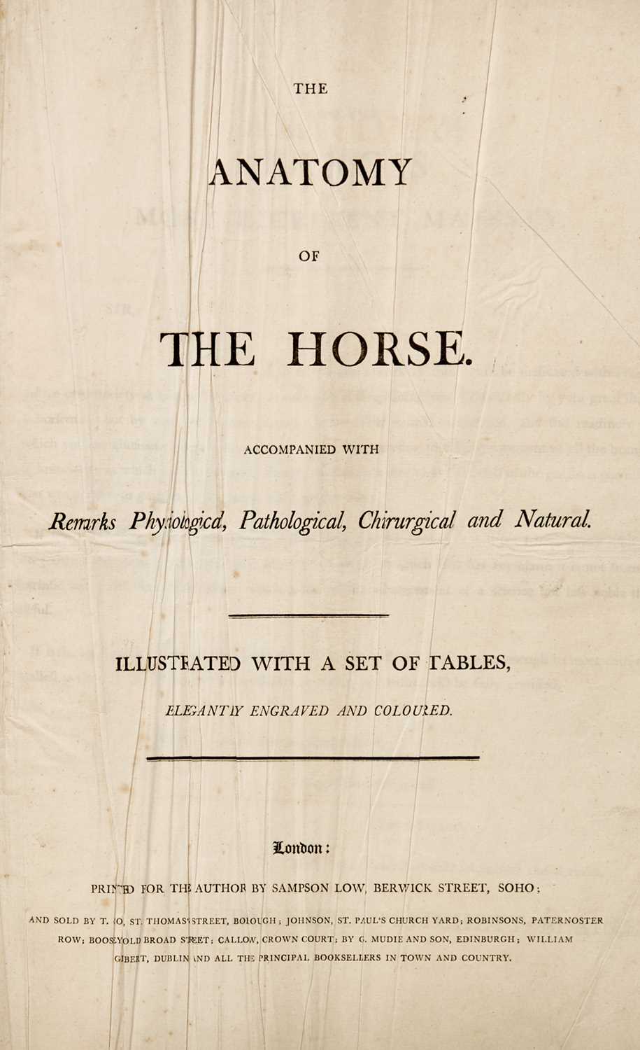 Lot 76 - Blaine on the Anatomy of The Horse