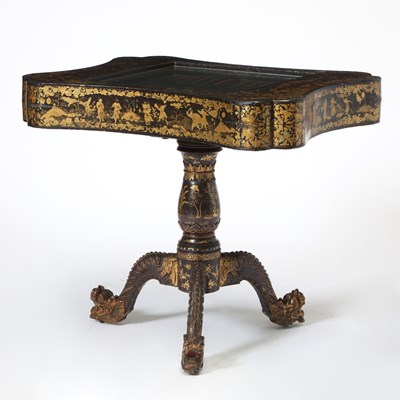 Lot 151 - Chinese Export Lacquer Games Table