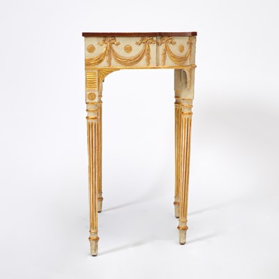 Lot 186 - Neoclassical Italian Painted Mahogany and Parcel Gilt Table
