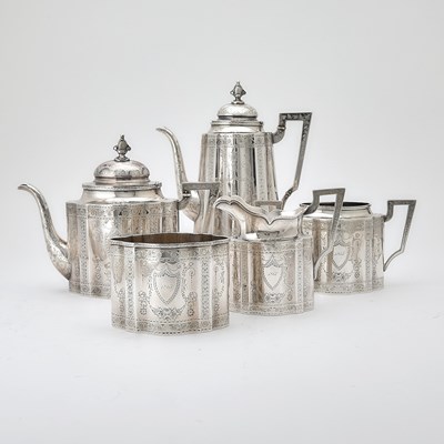 Lot 104 - American Sterling Silver Five Tea and Coffee Service