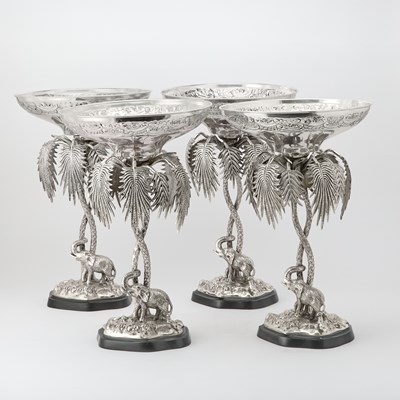 Lot 95 - Set of Four Silver Plated Centerpieces
