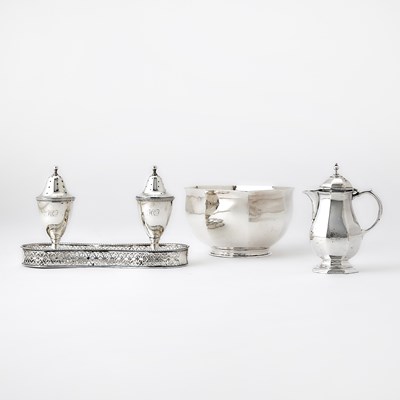 Lot 103 - Group of Georgian and American Sterling Silver Table Articles