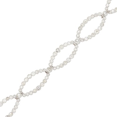 Lot 146 - Platinum, Silver and Diamond Tiara/Bracelet Combination