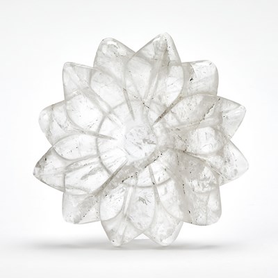 Lot 3278 - Rock Crystal Blossom-Form Table Ornament